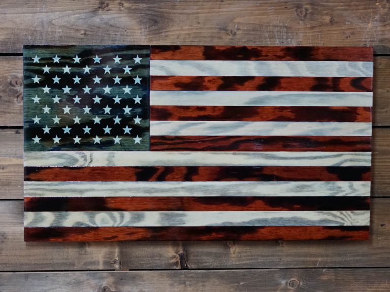 Handmade Wooden American Flags Veteran Made Woodworks In New York