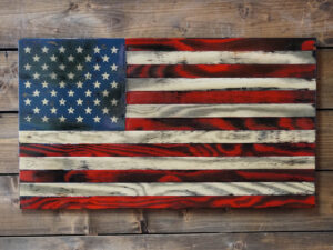 Old Tattered - Handmade Wooden American Flags