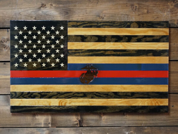 Semper Fi - Handmade Wooden American Flags
