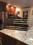 thin red line wooden flag